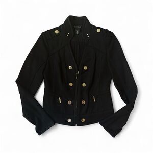 Elegant Black Double-Breasted Women's Jacket